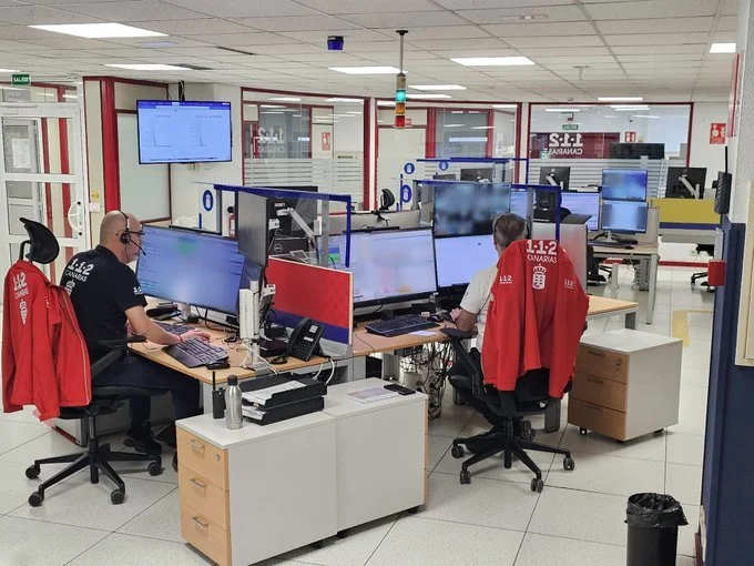 Sala operativa del 1-1-2 Canarias. Imagen 1-1-2 Canarias
