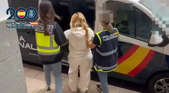 Una de las detenciones llevadas a cabo dentro de la operación contra la organización criminal. Imagen Policía Nacional