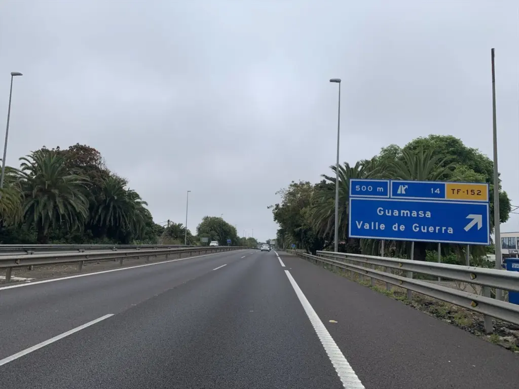 Autopista TF-5 a su paso por Guamasa. Imagen archivo Gobierno de Canarias / Europa Press