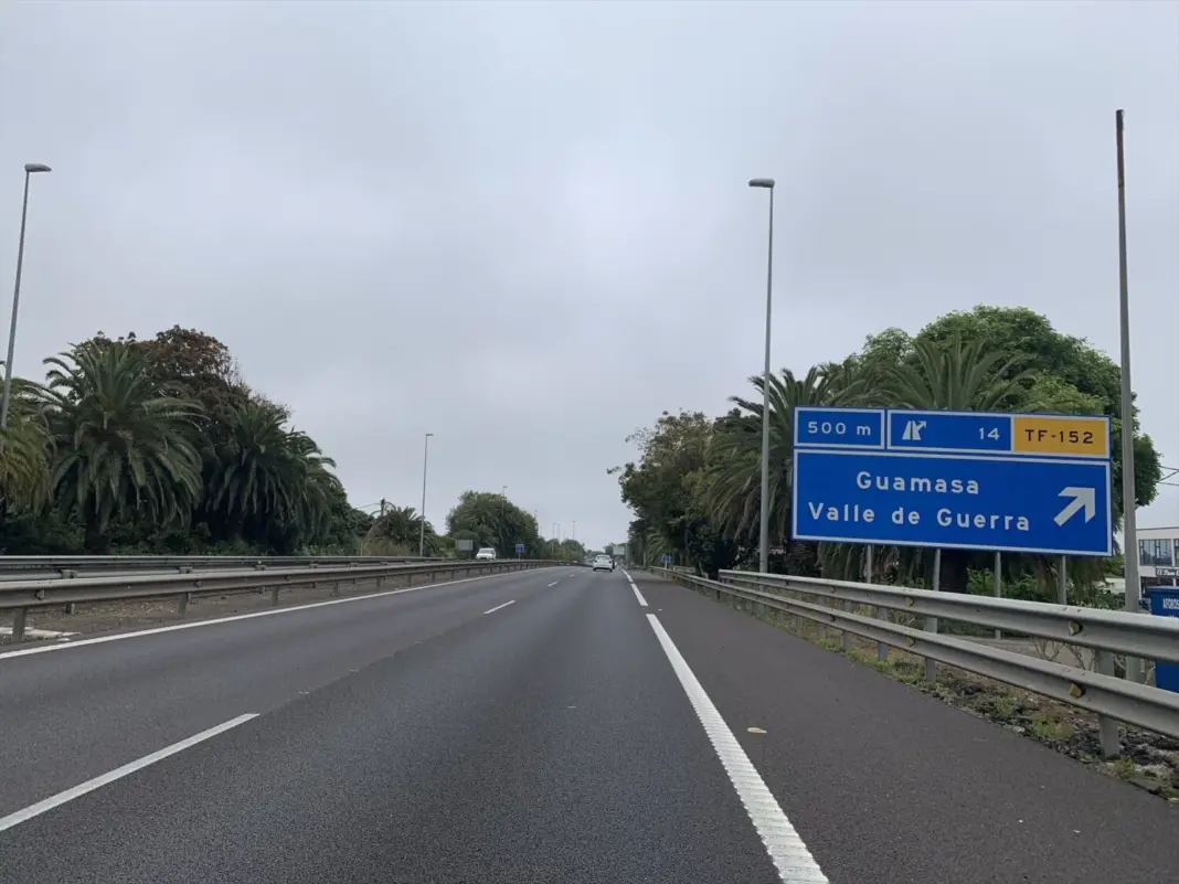 Autopista TF-5 a su paso por Guamasa. Imagen archivo Gobierno de Canarias / Europa Press