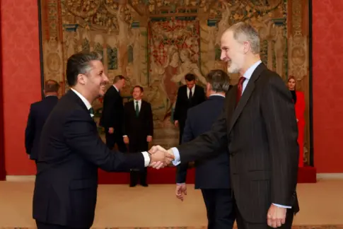Luis Yeray Gutiérrez asiste a la recepción del rey Felipe VI al Grupo de Ciudades Patrimonio de la Humanidad