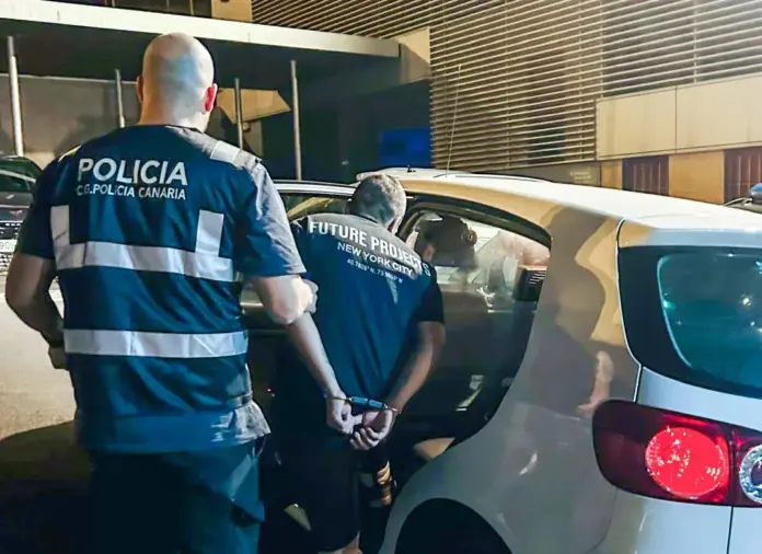 Detenido prófugo internacional. Imagen Policía Canaria