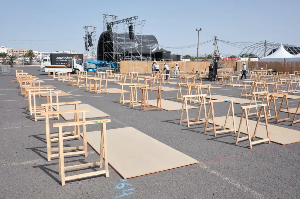Preparativos para el Gran Baile de Taifas en Puerto del Rosario. Imagen Cabildo de Fuerteventura