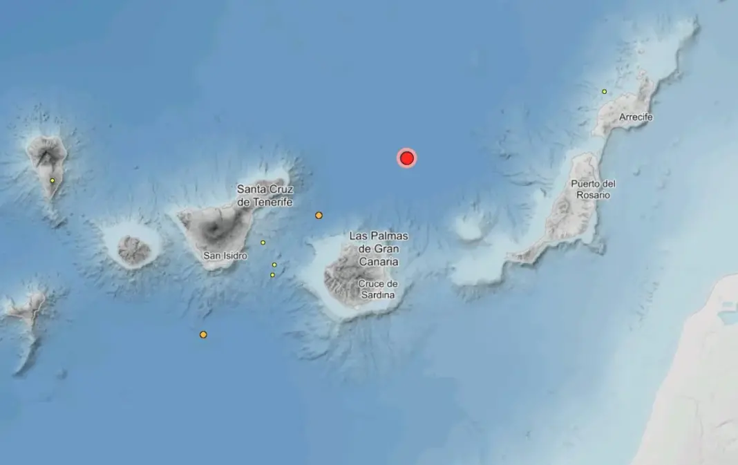 Terremoto de 4,8 de magnitud al norte de Gran Canaria