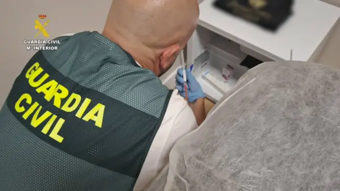 Operación en siete clínicas clandestinas. Imagen Guardia Civil