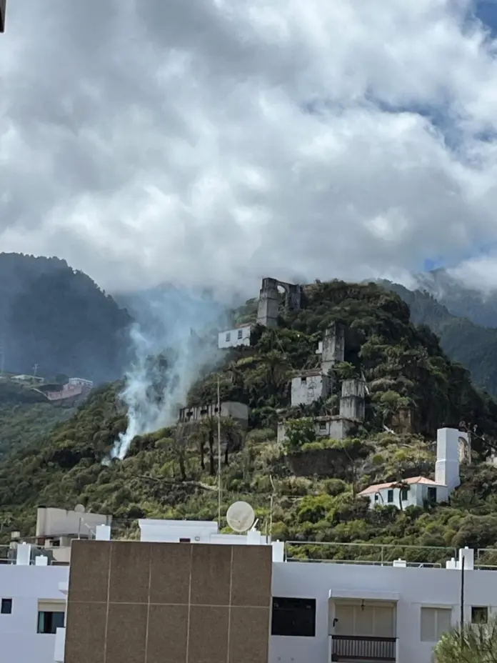 El incendio se ha declarado en la tarde de este sábado al inicio de un sendero de la capital palmera