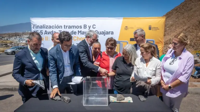 Colocada la primera piedra para culminar la vía Ofra-El Chorrillo en Tenerife