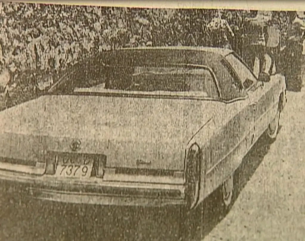 Cadillac de Eufemiano Fuentes Díaz en el que se supone que fue secuestrado