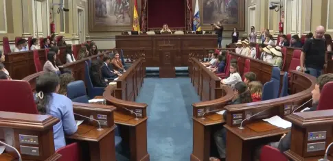 El alumnado canario toma la palabra en el Parlamento para defender la sostenibilidad