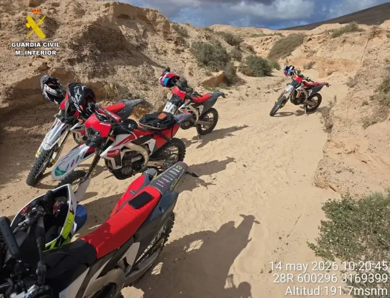 Identifican a empresas que organizaban rutas ilegales de enduro en espacios protegidos de Fuerteventura