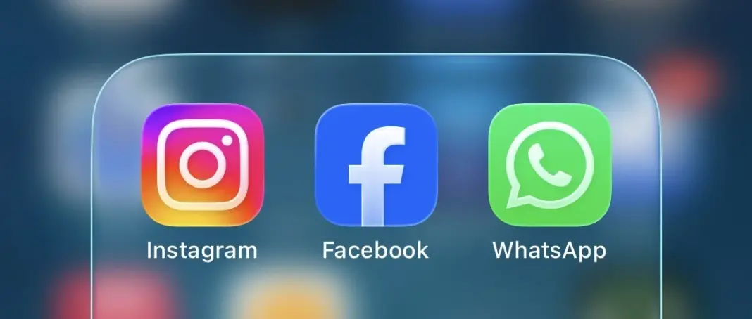 Logos de Facebook, Instagram y WhatsApp