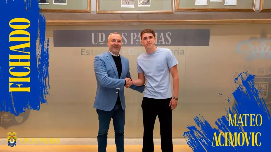Mateo Acimovic y la UD Las Palmas unen sus caminos hasta 2030