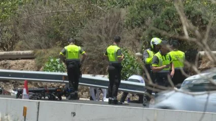 Un motorista fallecido en un accidente en la autopista del sur de Tenerife