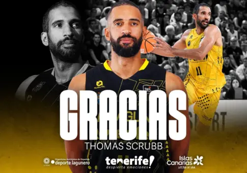 Thomas Scrubb finaliza su contrato y se despide de La Laguna Tenerife