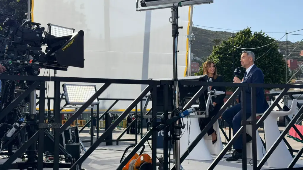 Set de Televisión Canaria en la Plaza de Cristo de La Laguna. Pedro Yanes