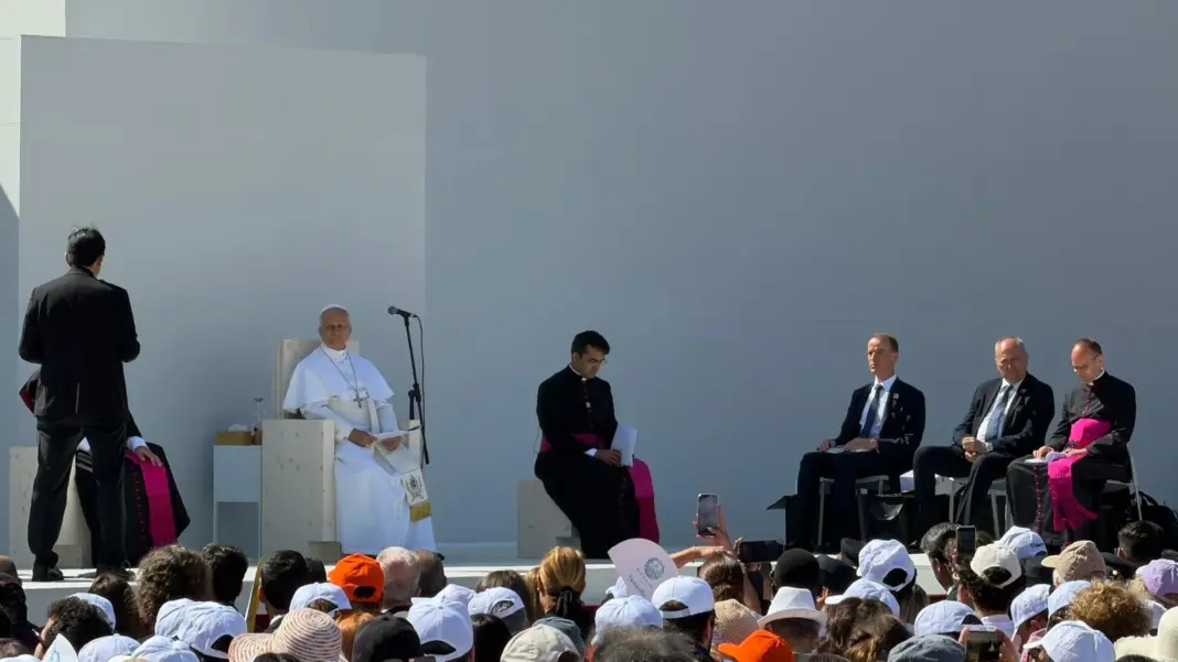 El papa León XIV llega a la Plaza del Cristo de La Laguna. Pedro Yanes