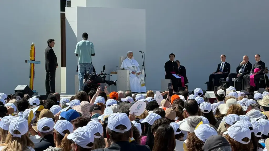 El papa León XIV llega a la Plaza del Cristo de La Laguna. Pedro Yanes