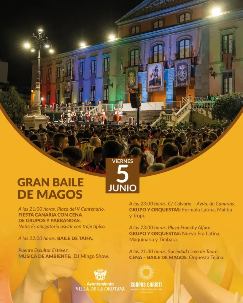 Cartel del Baile de Magos de la Orotava 2026