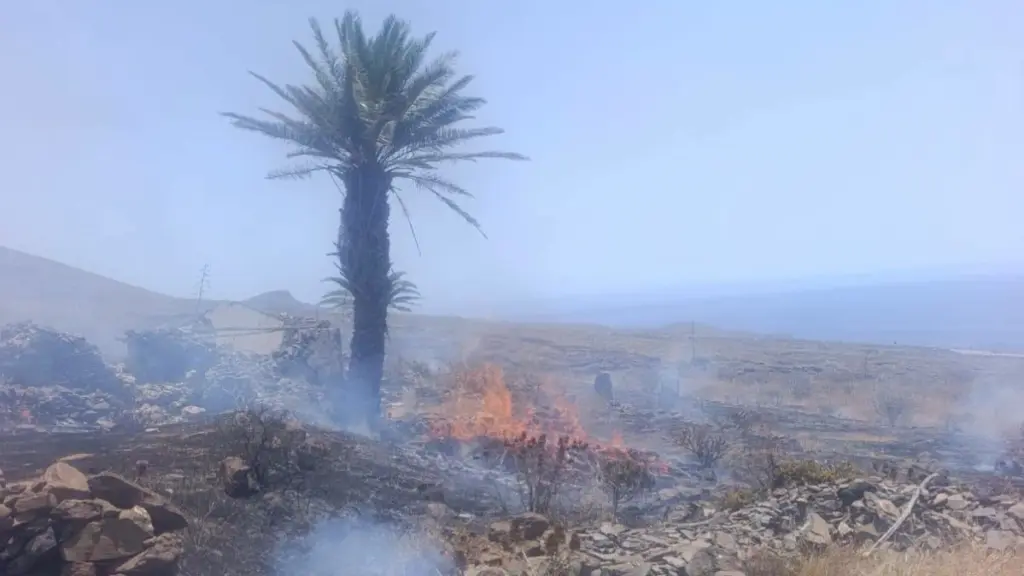 Extinguido un conato de incendio en Vallehermoso que afectó a 9.500 m2