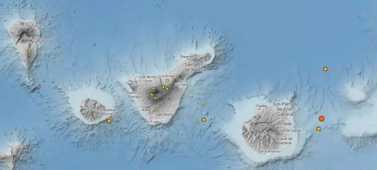 Registran un terremoto en Gran Canaria de magnitud 3,9