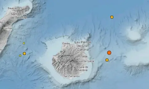 Terremoto en Gran Canaria de magnitud 3,9