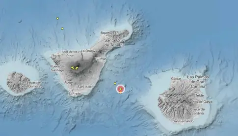 Registran más de 100 eventos sísmicos en Tenerife sin aumentar riesgo de erupción,dice IGN