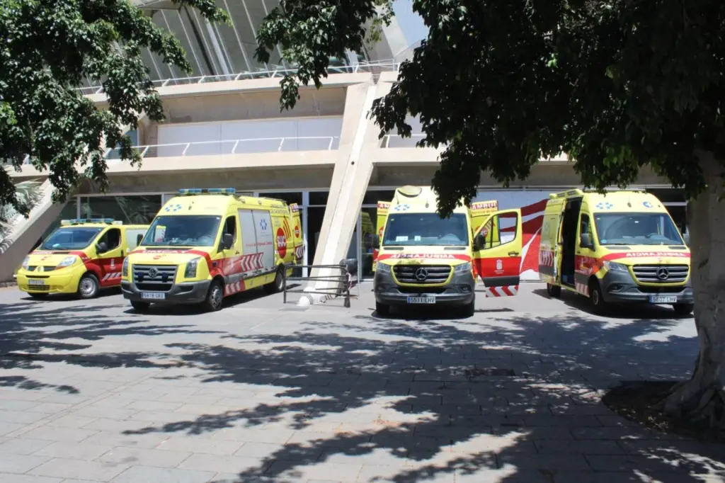 Hospital de campaña en el Recinto Ferial de Tenerife. Imagen cedida