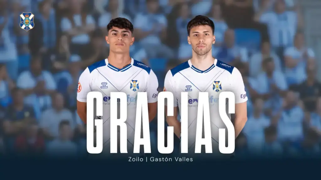 Ander Zoilo y Gastón Valles finalizan sus etapas en el CD Tenerife