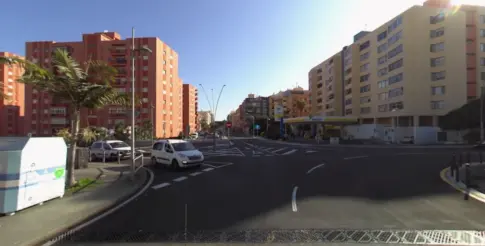 Dos heridos tras la colisión de dos vehículos en Santa Cruz de Tenerife