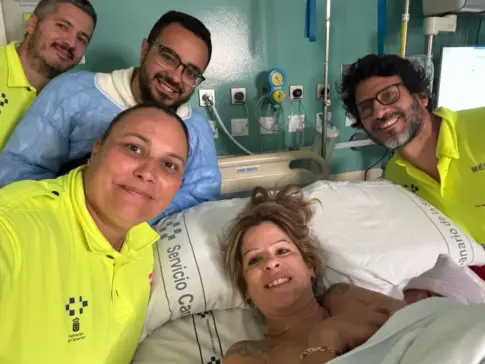 Carmen nace en en el traslado al hospital desde Agaete
