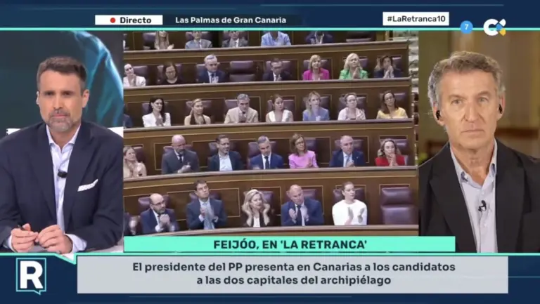 Feijóo afirma que «la situación en España es irrespirable» y que «Sánchez no tiene socios, sino cómplices», en una entrevista en ‘La Retranca’