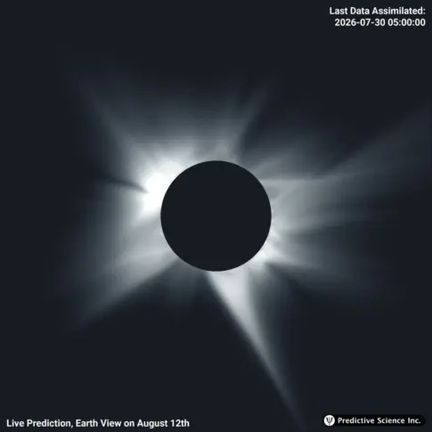 Predicen cómo será la corona solar que se verá durante el eclipse total del 12 de agosto