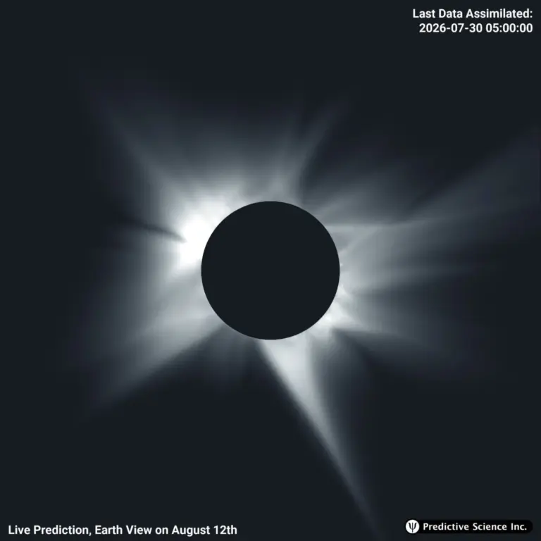 Predicen cómo será la corona solar que se verá durante el eclipse total del 12 de agosto