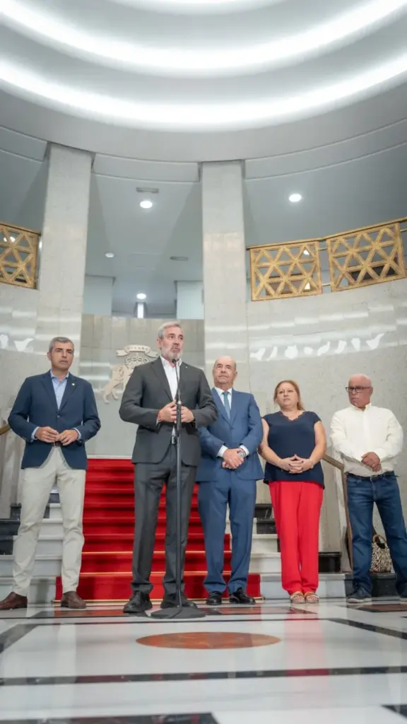 Gobierno de Canarias, organizaciones sindicales y empresariales, se han reunido para acordar una posición común antes de la celebración, que se celebrará el próximo 29 de julio, del Consejo de Política Fiscal y Financiera (CPFF) / Gobierno de Canarias