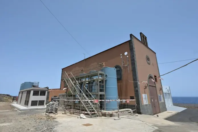 Imagen de archivo de las obras de ampliación de la desaladora de Los Cangrejos. Gobierno de Canarias