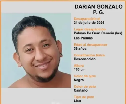 Buscan a Darian Gonzalo P.G, desaparecido en Las Palmas de Gran Canaria