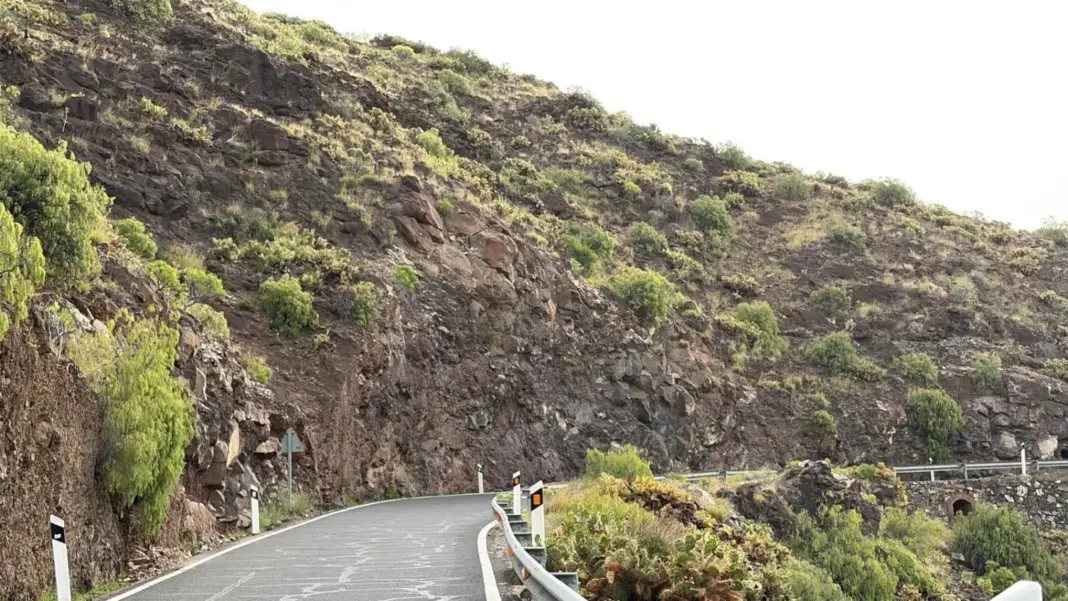Gran Canaria retirará este lunes rocas inestables en la carretera entre Cuatro Puertas y Aguatona