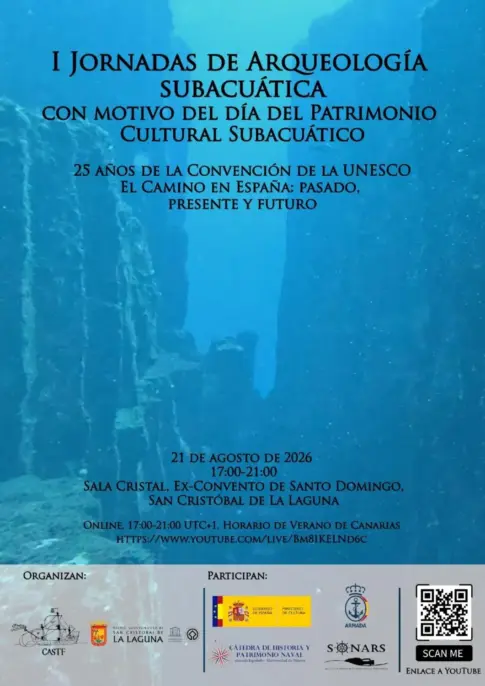 La Laguna celebrará el 21 de agosto sus I Jornadas de Arqueología Subacuática