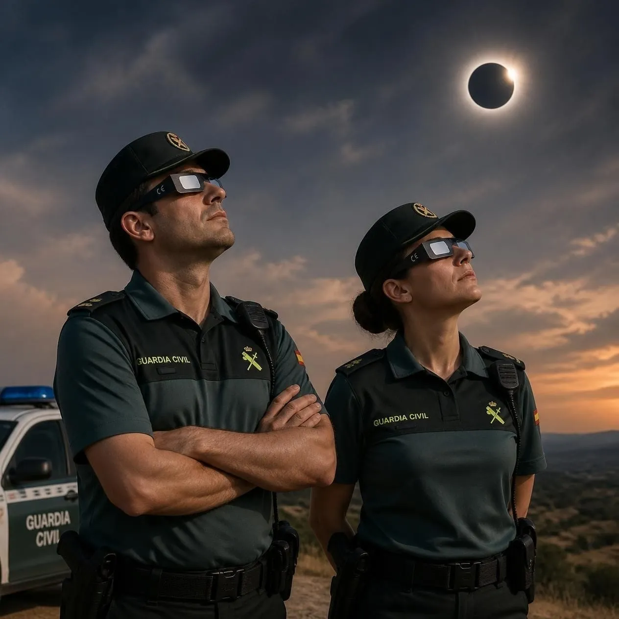 La Guardia Civil desplegará un dispositivo especial de seguridad por el eclipse del día 12, con más de 24.000 efectivos