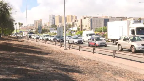 Las obras del viaducto de Guiniguada continúan siendo un quebradero de cabeza para la circulación
