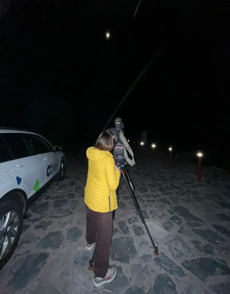 Eclipse lunar desde el Teide. Imagen Miguel Ángel Reyes