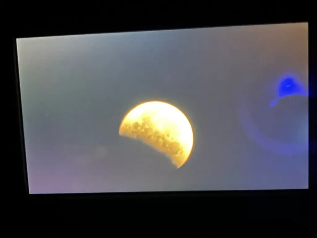 Eclipse lunar desde el Teide, Tenerife. Imagen Miguel Ángel Reyes / RTVC