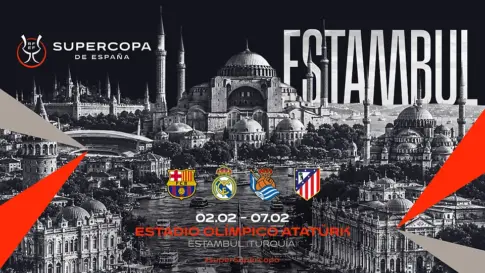 La Supercopa de España se jugará en Estambul del 2 al 7 de febrero de 2027