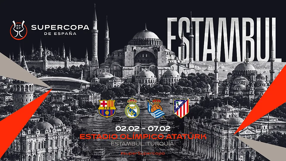 La Supercopa de España se disputará el próximo año en Estambul, Turquía. Imagen RFEF