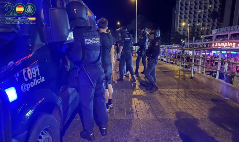 Seis detenidos en un dispositivo policial en una zona de ocio del sur de Tenerife