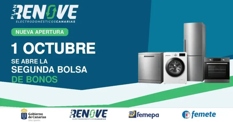 Canarias cierra la primera fase del ‘Plan Renove’ de electrodomésticos con 2.751 bonos por casi 450.000 euros