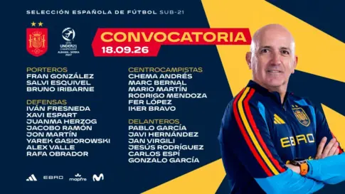Juanma Herzog vuelve a la Selección española Sub-21