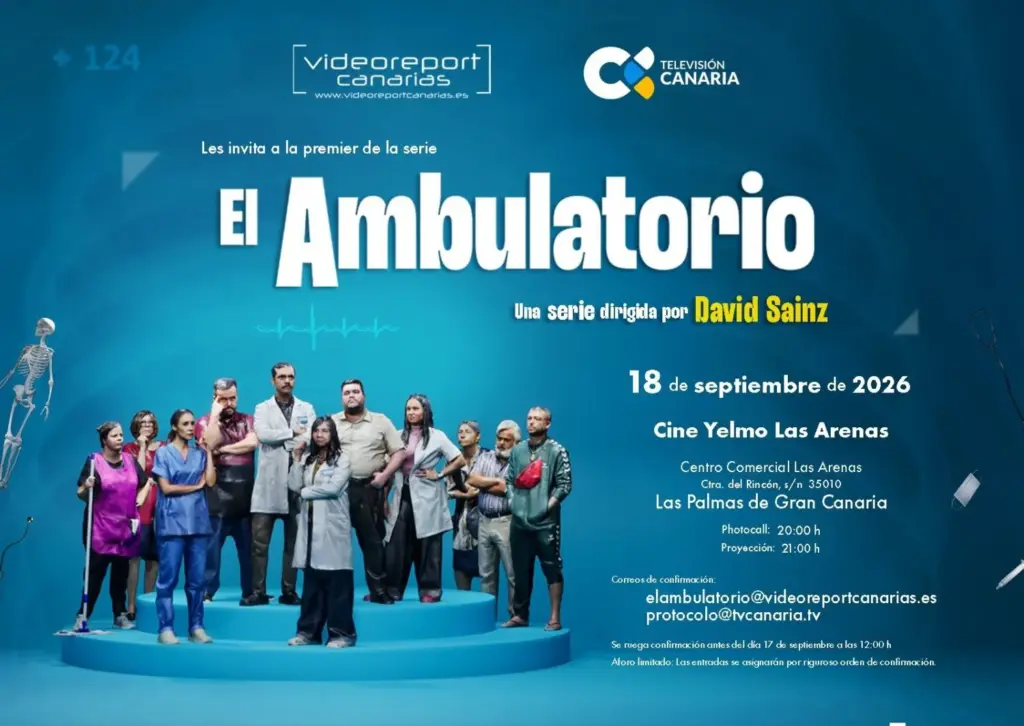 ‘El Ambulatorio’, la nueva serie de David Sainz para Televisión Canaria, se presenta en Las Palmas de Gran Canaria