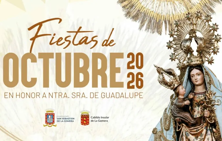 Cartel de las Fiestas de Octubre 2026 en honor a la Virgen de Guadalupe. Imagen cedida por el Ayuntamiento de San Sebastián de La Gomera