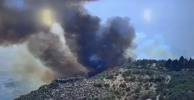 Incendio en Los Cazadores, Telde. Imagen Cabildo de Gran Canaria